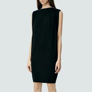 AllSaints Noir Zipper Dress in Black | Size Small
